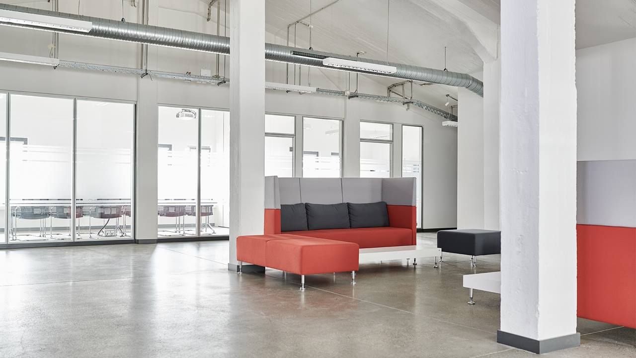 bright room with a couch