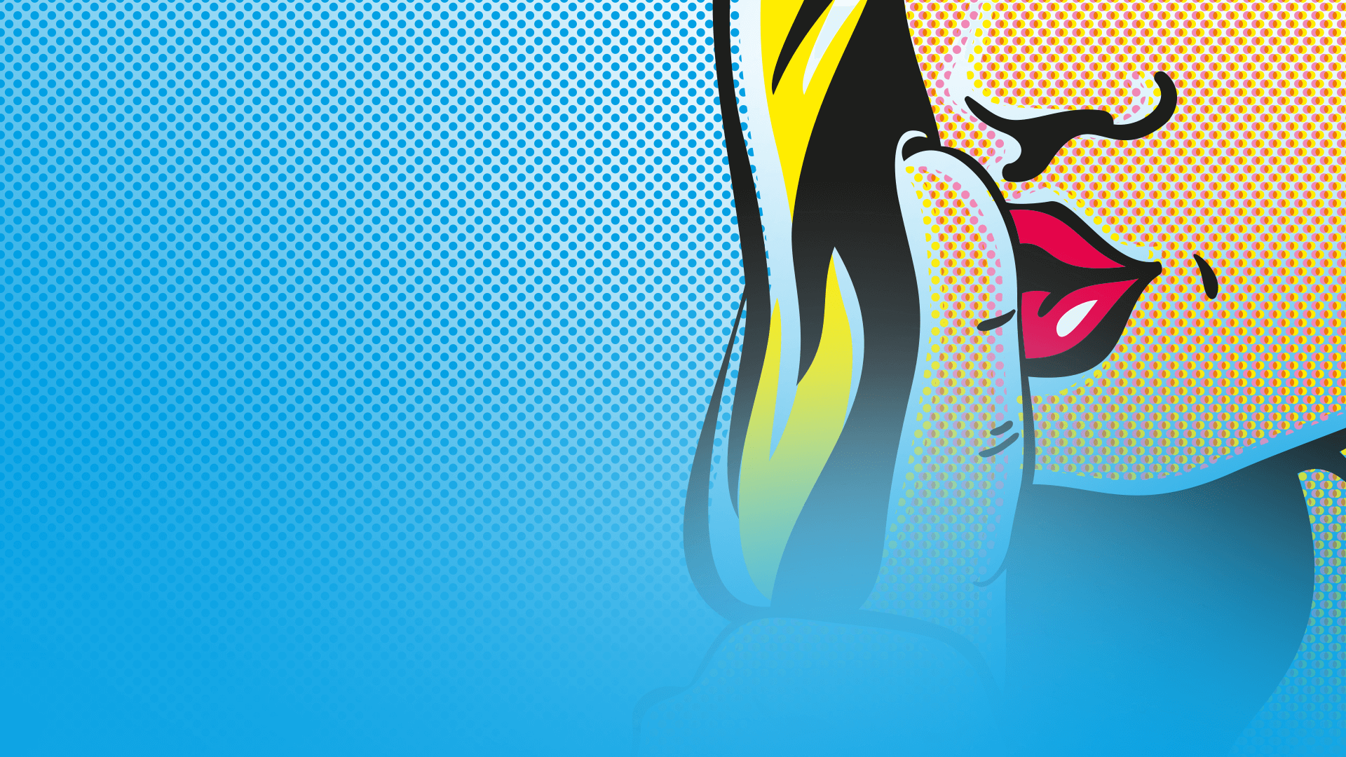 Frau mit Finger am Mund