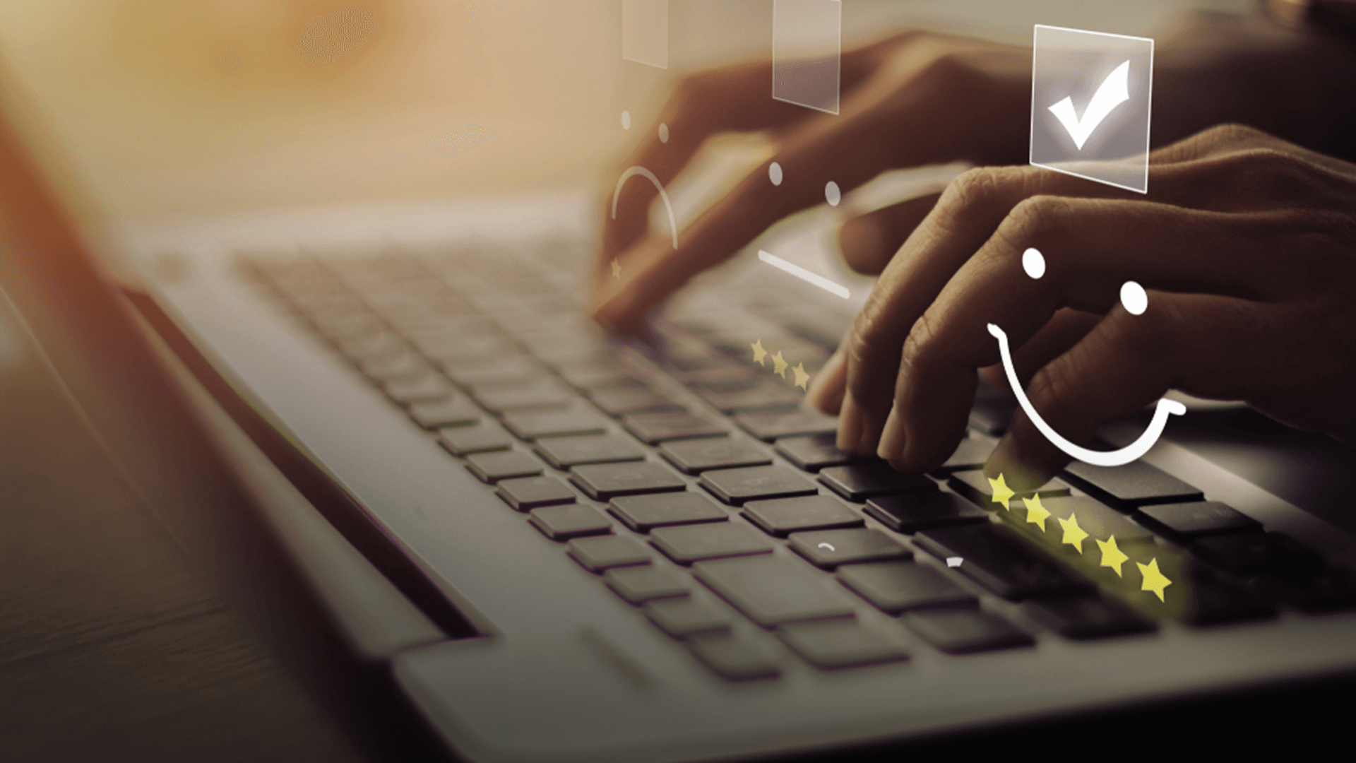 Auf die Tastatur tippen